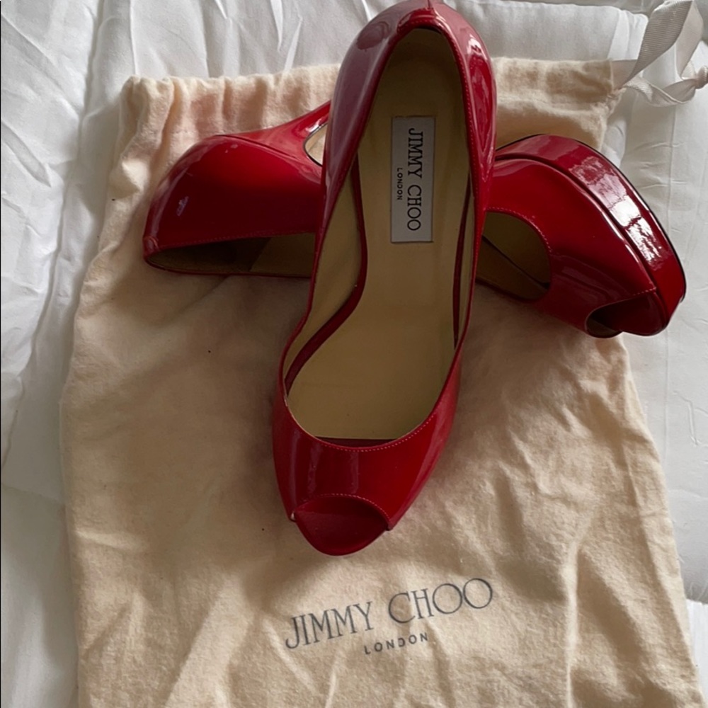 Jimmy Choo Open Toe Pumps